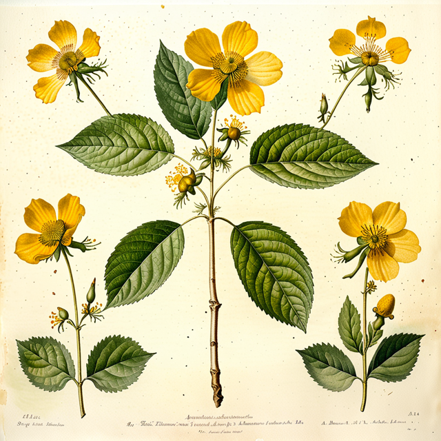 Ilustración botánica de Apeiba tibourbou