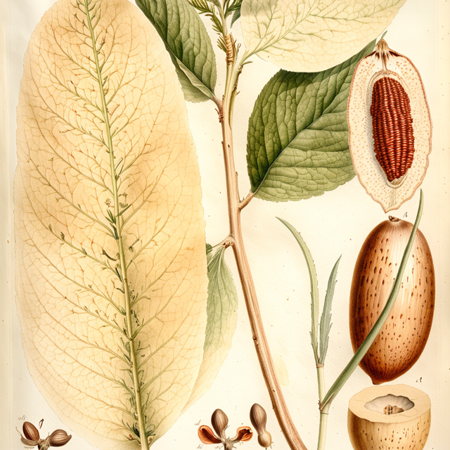 Ilustración botánica de Coumarouna odorata