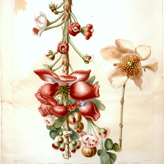 Ilustración botánica de Bala de cañón