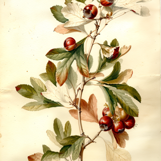 Ilustración de Espino blanco
