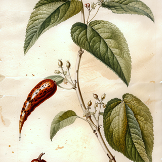 Ilustración botánica de Guázuma