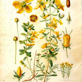 Ilustración de Hypericum perforatum