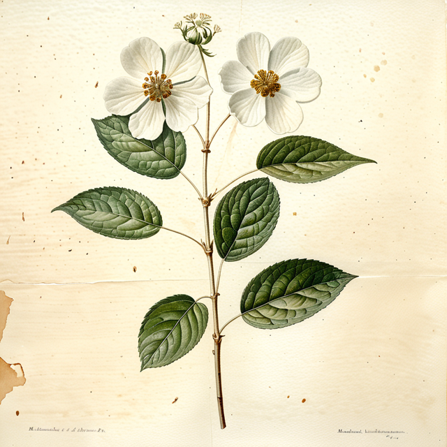 Ilustración botánica de Marrubium vulgare