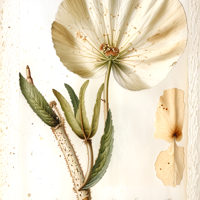 Ilustración botánica de Piper umbellatum