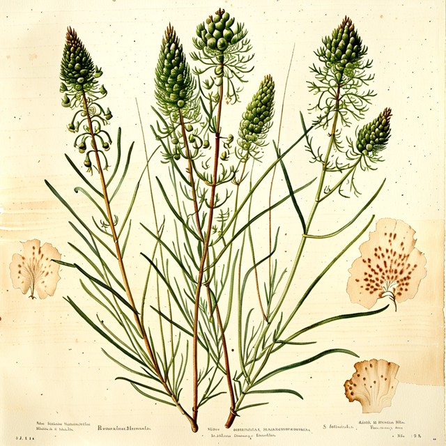 Ilustración botánica de Salicornia europaea